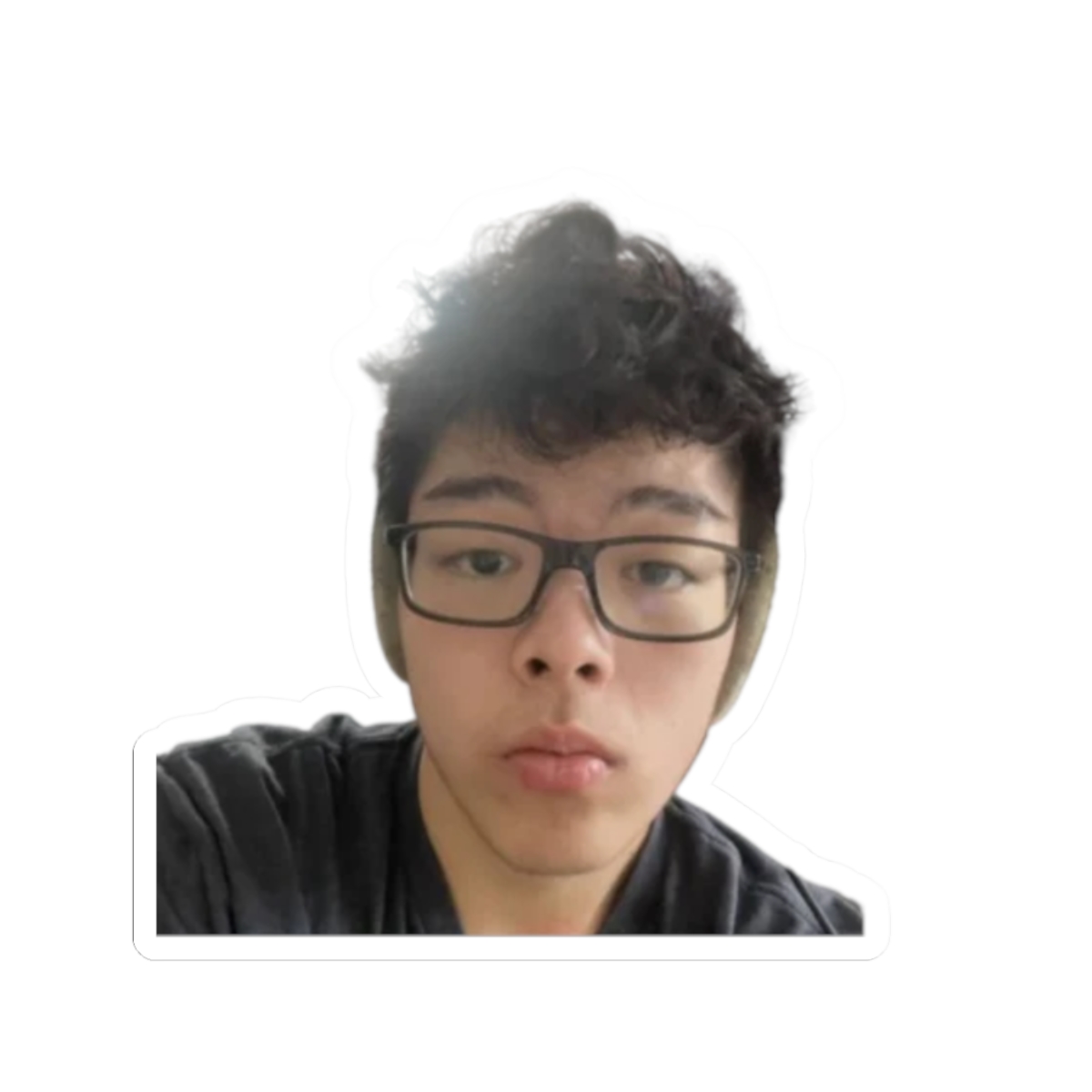 Custom Face Portrait Kiss-Cut Sticker | Personal Photo Sticker | AsianJeff - alternate angle 3, merchandise